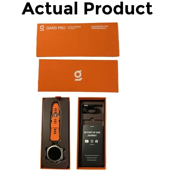 GARD Pro Ultra 3 Smartwatch - Silver and Orange